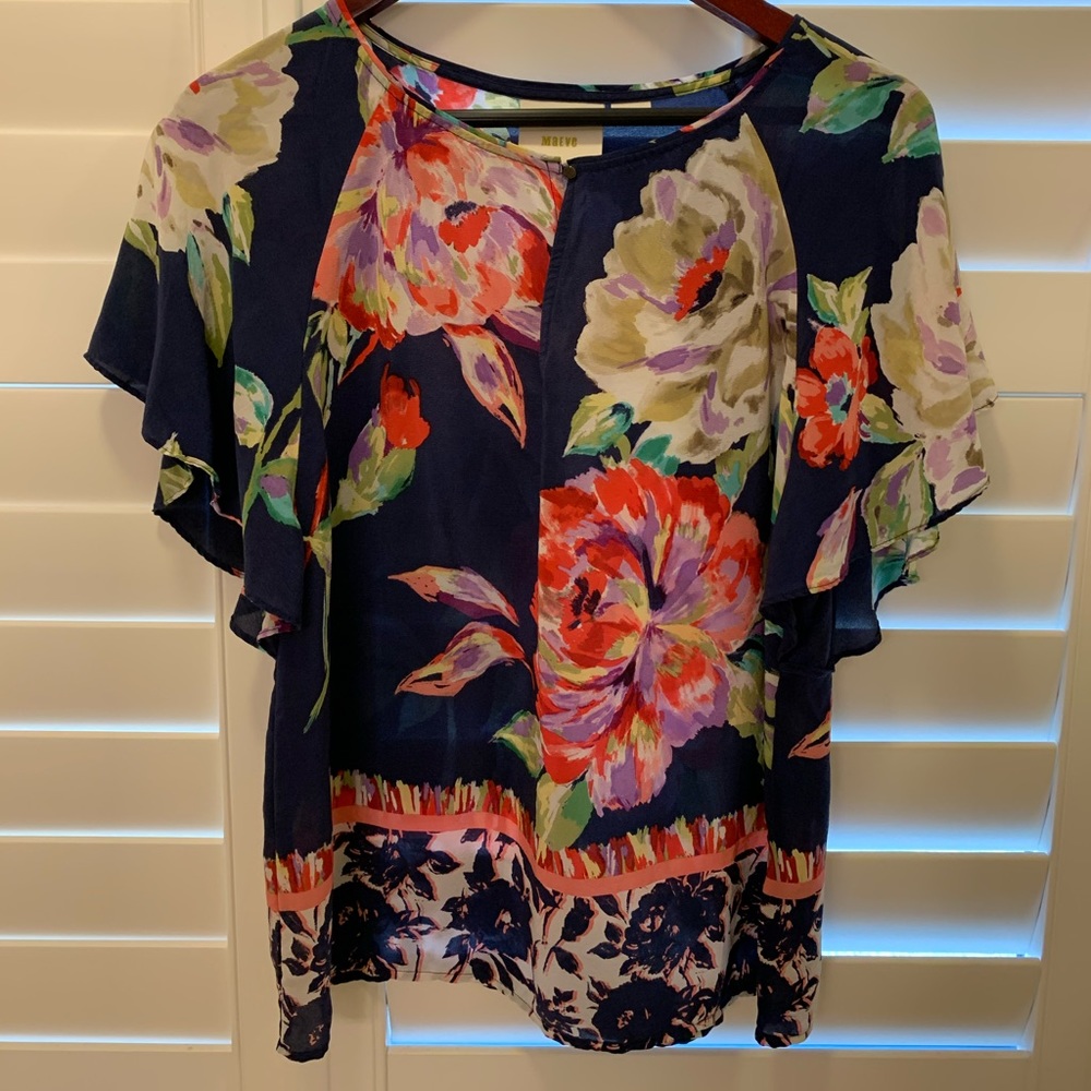 Anthropologie Maeve silky top